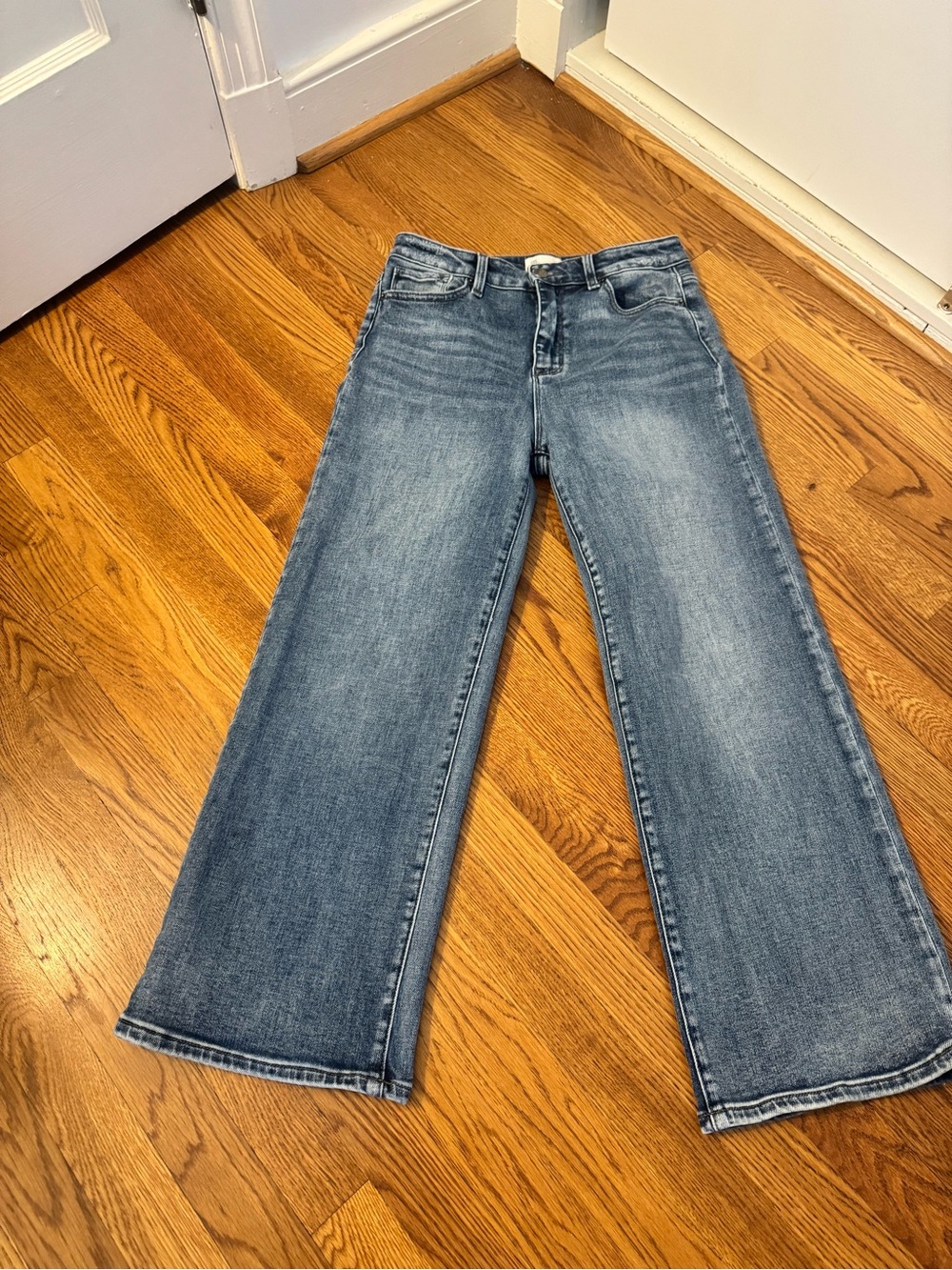 High-Rise Wide Leg Jeans in Faded Blue